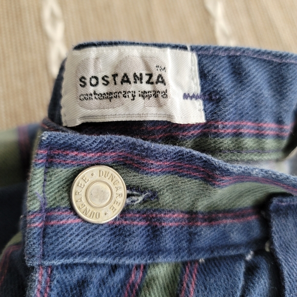 Sostanza vintage highwaist Jean shorts Sz 12 striped blue grey, pink - Picture 9 of 10